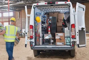 Ram ProMaster Cargo Van on the job site